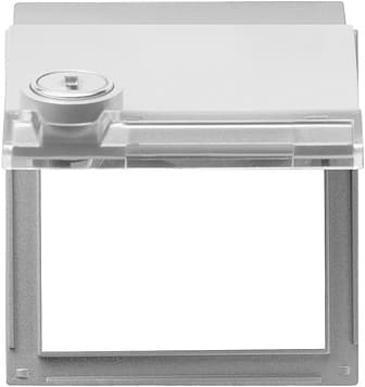 Плата с крышкой с замком и полем для надписи (выбранные замыкания) Алюминий Gira TX44