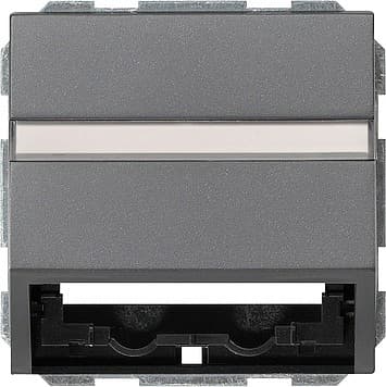 Накладка с опорной пластиной для розеток средств связи Антрацит