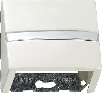 Накладка с опорной пластиной для розеток средств связи Белый Gira S-color