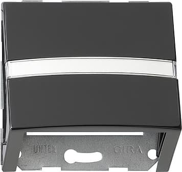 Накладка с опорной пластиной для розеток средств связи Черный Gira S-color