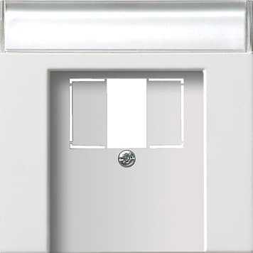 Накладка телефонной розетки TAE+Стерео+USB с полем для надписи Белый Gira F100