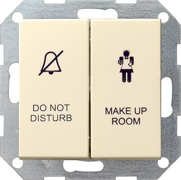 Выключатель для отелей 2-клавишный, кремовый Gira 110401