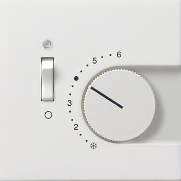 Крышка для термостатов с поворотной ручкой, выключателем и контрольной лампой, белый Gira F100 1492112