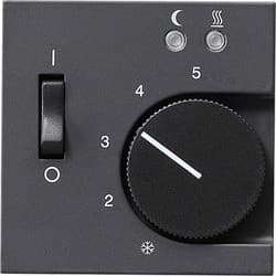 Накладка для регулятора температуры пола Антрацит