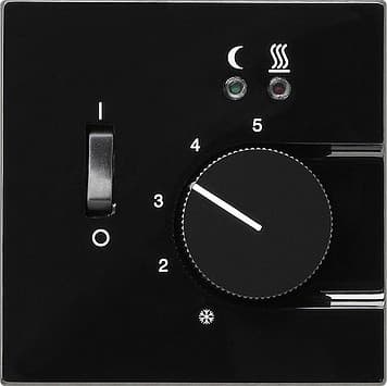 Накладка для регулятора температуры пола Черный Gira S-color