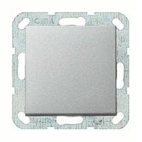 Выключатель 1-кл. с 2-х мест Gira Standart 55 Алюминий 010600+029626