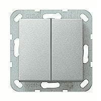 Выключатель 2-кл Gira Standart 55 Алюминий 010500+029526