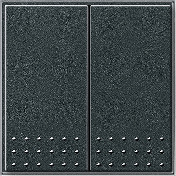 Двухклавишный выключатель с самовозвратом 10А/250В в сборе, антрацит Gira TX44 012567