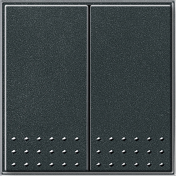 Трехклавишный переключатель с самовозвратом 10А/250В в сборе Антрацит Gira TX44