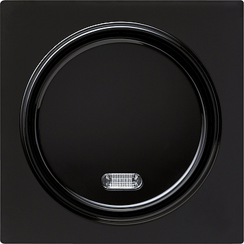 Кнопочный выключатель для малого напряжения до 42 В с подсветкой, черный Gira S-color 015347