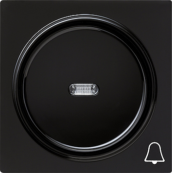 Клавиша с символом «звонок», черный Gira S-color 028647