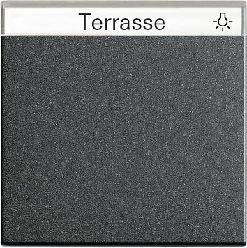 Одинарная клавиша с полем для надписи Антрацит