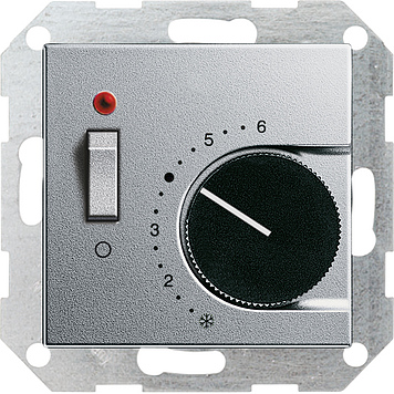 Терморегулятор с размыкающим контактом 24V/10 (4)A и контрольной лампой Алюминий