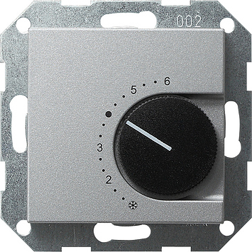 Терморегулятор с переключающим контактом на 24V/10 (4)A Алюминий