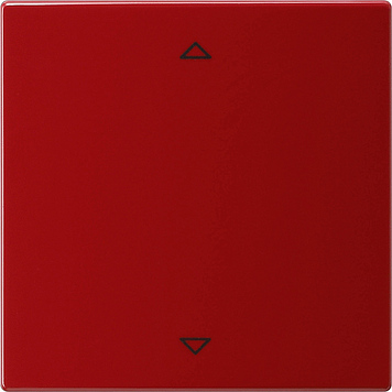 Радионакладка системы управления жалюзи с возможностью подключения датчиков Красный Gira S-color