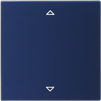 Радионакладка системы управления жалюзи с возможностью подключения датчиков Синий Gira S-color