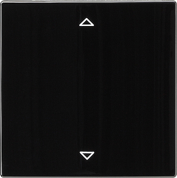 Радионакладка системы управления жалюзи с возможностью подключения датчиков Черный Gira S-color