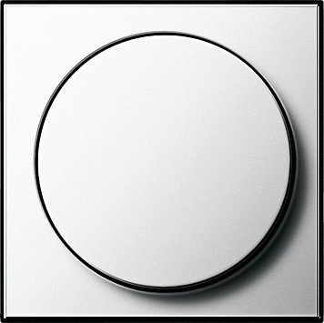 Накладка с поворотной кнопкой для светорегуляторов и эл. потенциометров Хром