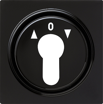 Накладка выключателя с ключом для жалюзи Черный Gira S-color