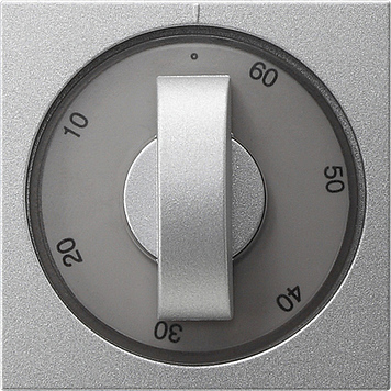 Накладка с поворотной ручкой для выключателей системы управления жалюзи и таймеров Алюминий