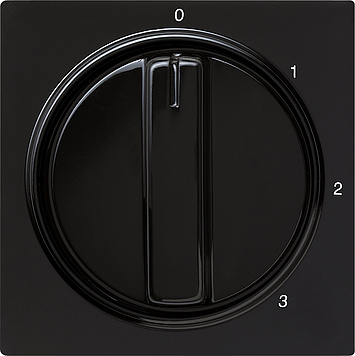 Накладка с ручкой для трехступенчатого переключателя Черный Gira S-color