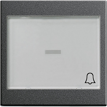 Клавиша с полем для надписи 37*47 мм и символом «звонок», антрацит Gira 067928