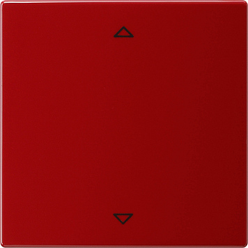 Сенсорный выключатель управления жалюзи с функцией памяти Красный Gira S-color