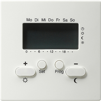 Радиотермостат с таймером Белый Gira S-color