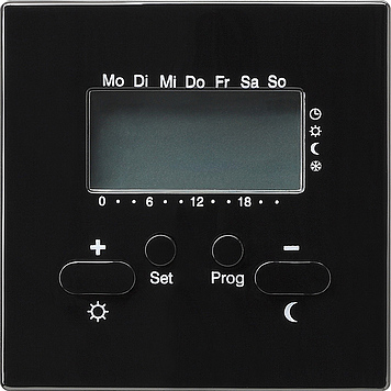 Радиотермостат с таймером Черный Gira S-color