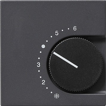 Накладка для регулятора температуры пола Антрацит