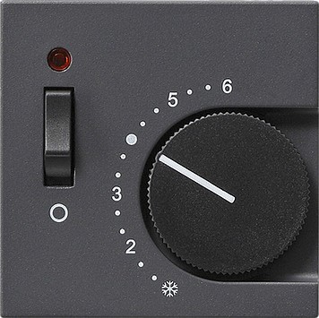 Накладка для регулятора температуры пола Антрацит