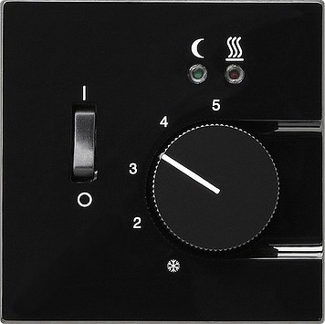 Накладка для регулятора температуры пола Черный Gira S-color